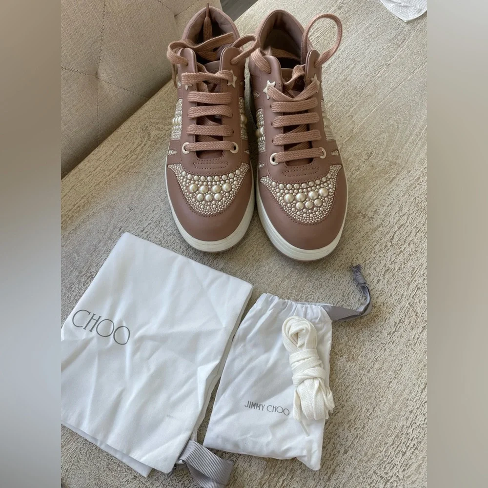 Jimmy Choo sneaker in Ballet Pink - Picture 2 of 11